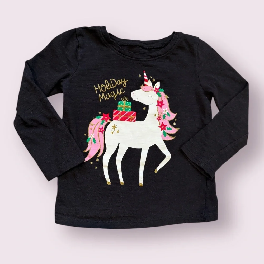 Jumping Beans Girls' Holiday Long Sleeve Tops | 2T - Picture 2 of 7